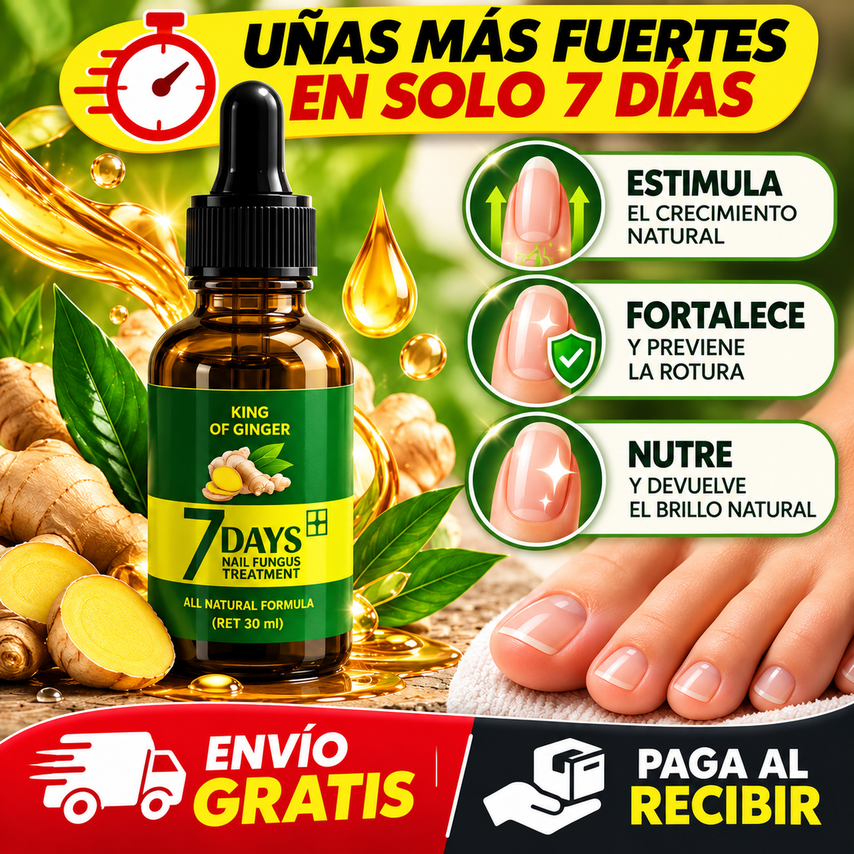 Tónico de Jengibre para Uñas – Crecimiento, Fortaleza y Brillo